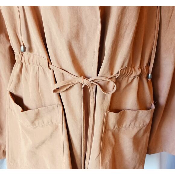 Beceel Light Weight Tan Suede-Like Jacket Women's Size Medium - Picture 2 of 8